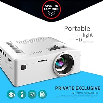 TEQIN HD 1080P TFT LCD Home Mini Projector TV Multi-Media Player Theater Home Cinema Video Projector White AU Plug