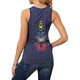 Women's Funny Animal Tank Tops Casual Summer Sleeveless Dragonfly Butterfly Graphic Tees Tops