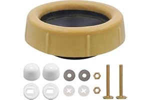 EADOT Extra Thick Toilet Wax Ring Kit Toilet Bowl Wax Seal Kit with Flange and Solid Brass Bolts, Fits 3-inch or 4-inch Drain