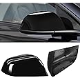 Jaronx Compatible with Tesla Model 3 Side Mirror Cover Replacement 2017 2018 2019 2020 2021 2022 2023 2024, Passenger Door Wing Rear View Mirror Cover Caps for Tesla Model 3 Accessories(Black)