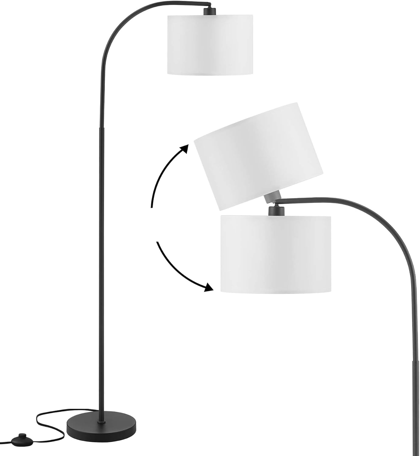 Arc Floor Lamp, LED Floor Lamp with Shade, Ambimall