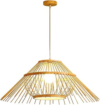 Lámparas de Araña de luz de techo Creativo Arte de bambú natural Tejido