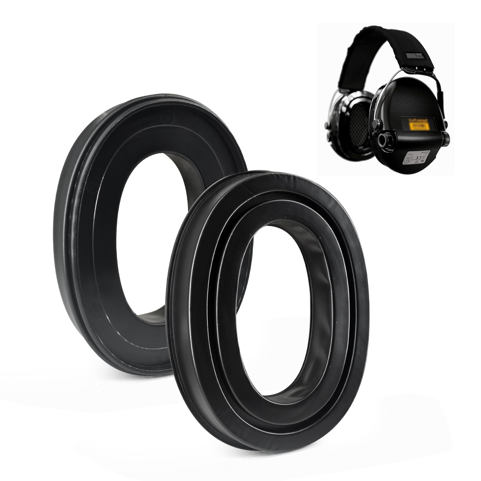 Replacement Gel Ear Pads for Sordin Supreme PRO PRO X Headphone, Headsets TPU Ear Cushions Earmuffs Protector
