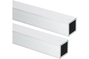MECCANIXITY Aluminum Square Tubing,0.47"x0.47"x16" Long 0.04" Wall Thick 6063 Aluminum Square Tube Seamless Structural Metal Profile Hardware for Construction DIY Home Decor Furniture 2pcs