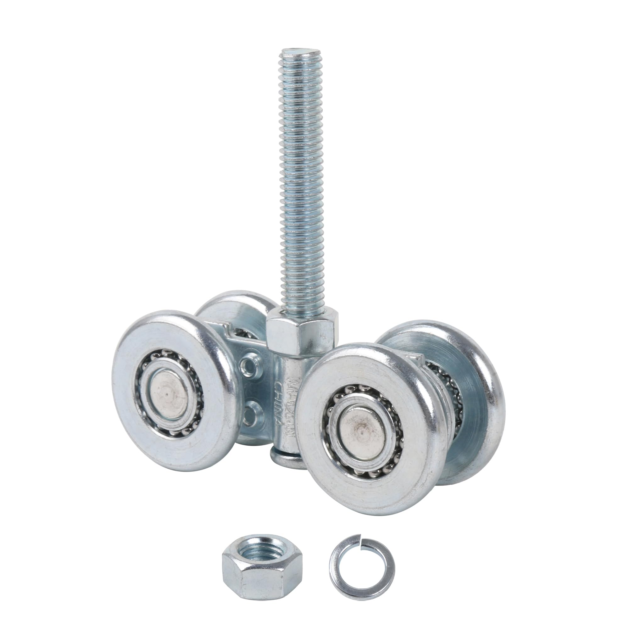 Mxfans Steel Sliding Track Roller Hanging Barn Door Rail Trolley Wheel H3-3 Replaces Stainless Steel Kit