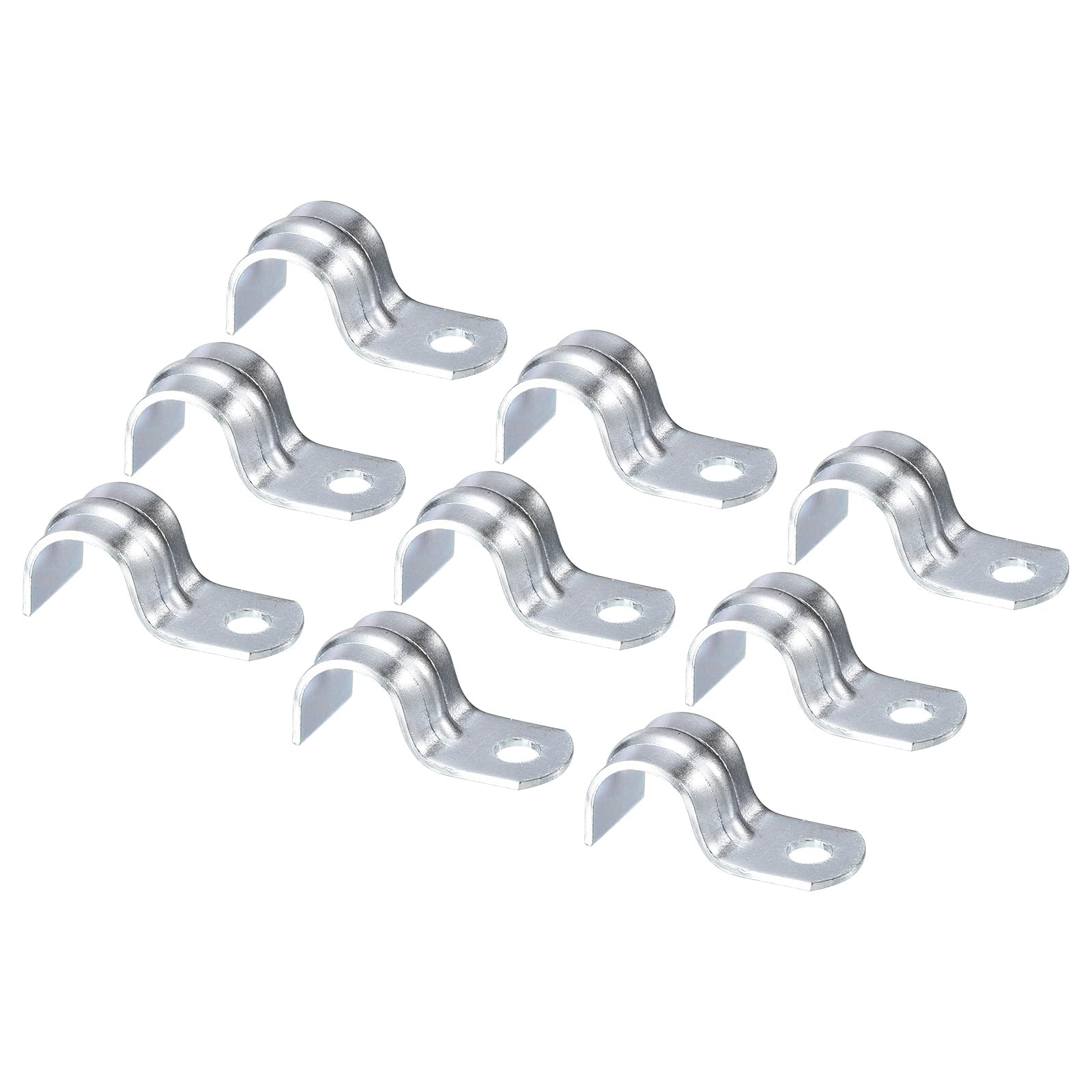 Unifizz 25Pcs 12mm Pipe Straps, 1 Hole Straps Zinc Plated Steel Pipe Clamp for EMT Conduit and Pipe Fixing