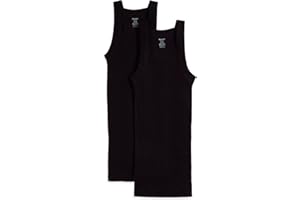 2(X)IST Mens Essential Cotton Square Cut Tank 2-Pack