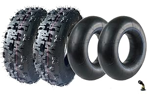 Menmseun 4.10-6 4.10/3.50-6 410-6" Inch Tire and Inner Tube for Wheelbarrows Hand Trucks Lawn Mowers Wago-ns Snow Blowers Go Kart