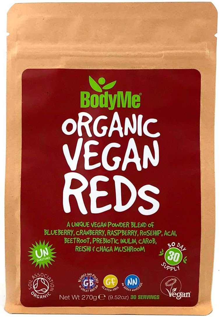 BodyMe Organic Vegan Red Powder, Vegan Super Reds Blend with Blueberry, Cranberry, Acai and Other Organic Ingredients - Image 3