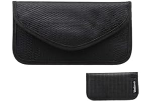 VEELKROM RFID Signal Blocking Bag,Anti-Tracking Anti-Spying Anti Radiation Key Pouch Signal Blocker Jammer Signal Shielding Wallet Case Faraday Bag Car Key FOB for Cell Phone Privacy Protection (Black)