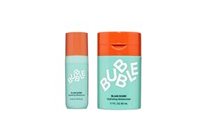 Bubble Skincare Slam Dunk Bundle - Hydrating Face Cream for Dry Skin Made with Vitamin E + Aloe Vera Juice for a Glowing Complexion - Skin Care with Blue Light Protection (50ml + 10ml, 2 Count)
