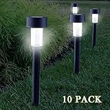 Cellay Solar Powered LED Garden Lights [ 10 PACK ] Perfect White Light Design, Garden Pathways Landscape Night Lighting