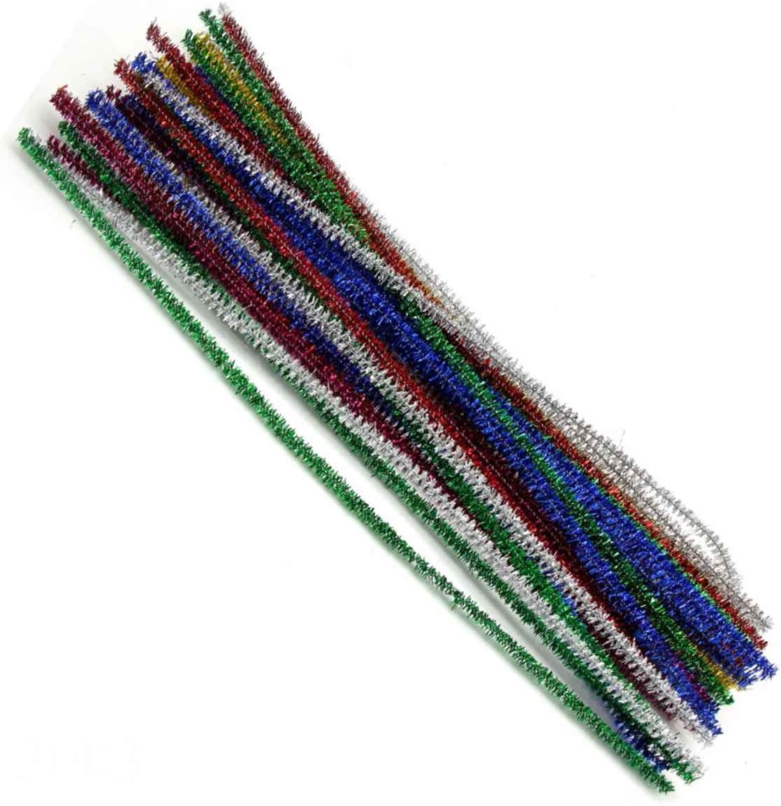 JustKraft Glitter Pipe Cleaner Wire for Craft and Flower Making (Pack