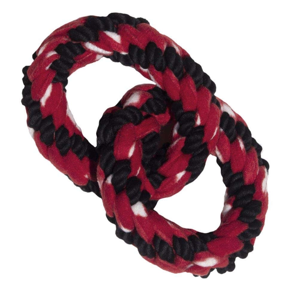 KONG Signature Rope Tug Dog Toy | Durable Double Ring Design for Tugging and Fetch | Strong Rope Toy for Chewing and Interactive Play | Ideal for Medium and Large Dogs | Promotes Active Exercise