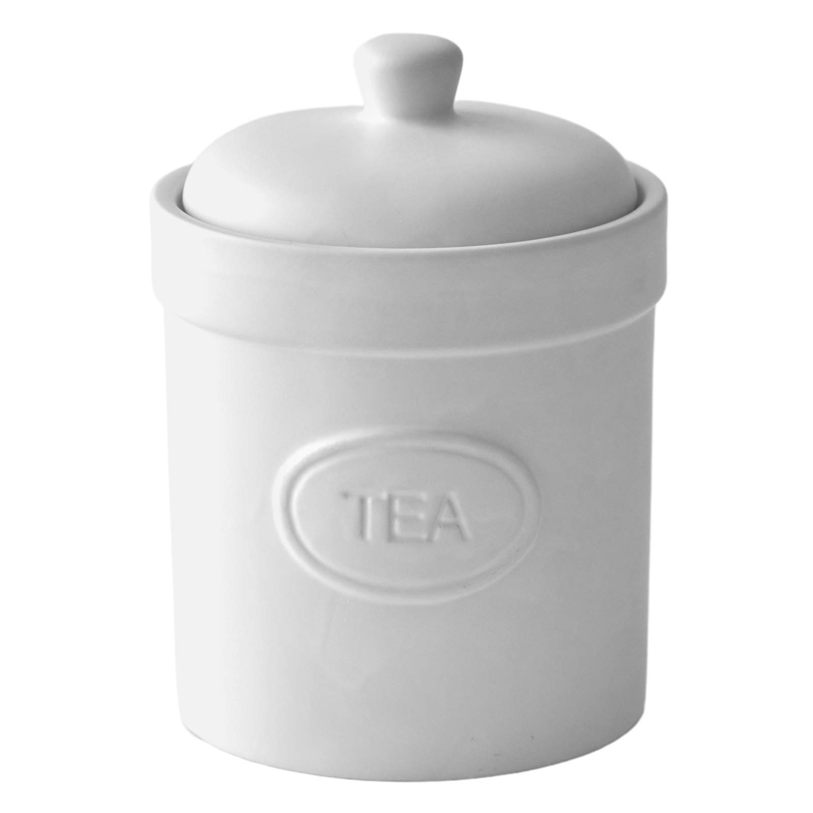 BIA - Tea Canister - Matte White - Matte Storage Jar - Stoneware Kitchen Storage - Kitchen Storage & Organisation - Available in White and Black