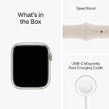 Apple Watch Series 8 GPS 45mm Starlight Aluminium Starlight Sport Band Renewed view 6