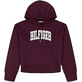 Tommy Hilfiger girls Long Sleeve Fleece Popover Hoodie, Soft & Comfortable