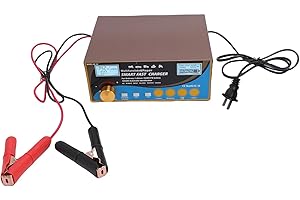 Buachois Car Battery Charger 12V 24V 400W, Intelligent Automatic Charging Maintainer Desulfator for Motorcycle Mower Boat Mar