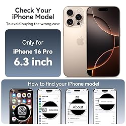 CASEKOO Designed for iPhone 16 Pro Case with