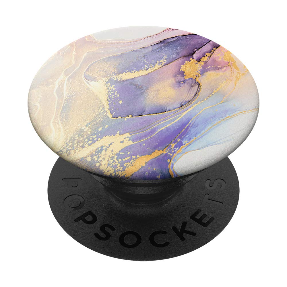 PopSockets Marble-like Pink with Purple and Gold Colors PopSockets PopGrip: Swappable Grip for Phones & Tablets