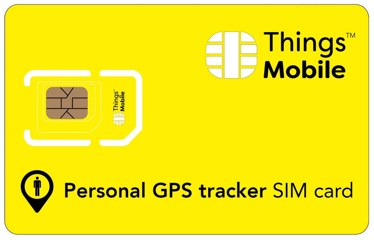 SIM Card for PERSONAL GPS Tracker - Things Mobile - Global Coverage, Multi-Operator GSM/2G/3G/4G Network, No Fixed Costs, No Expiration Date, Competitive Rates. €25 Credit Included + Free €5 Credit