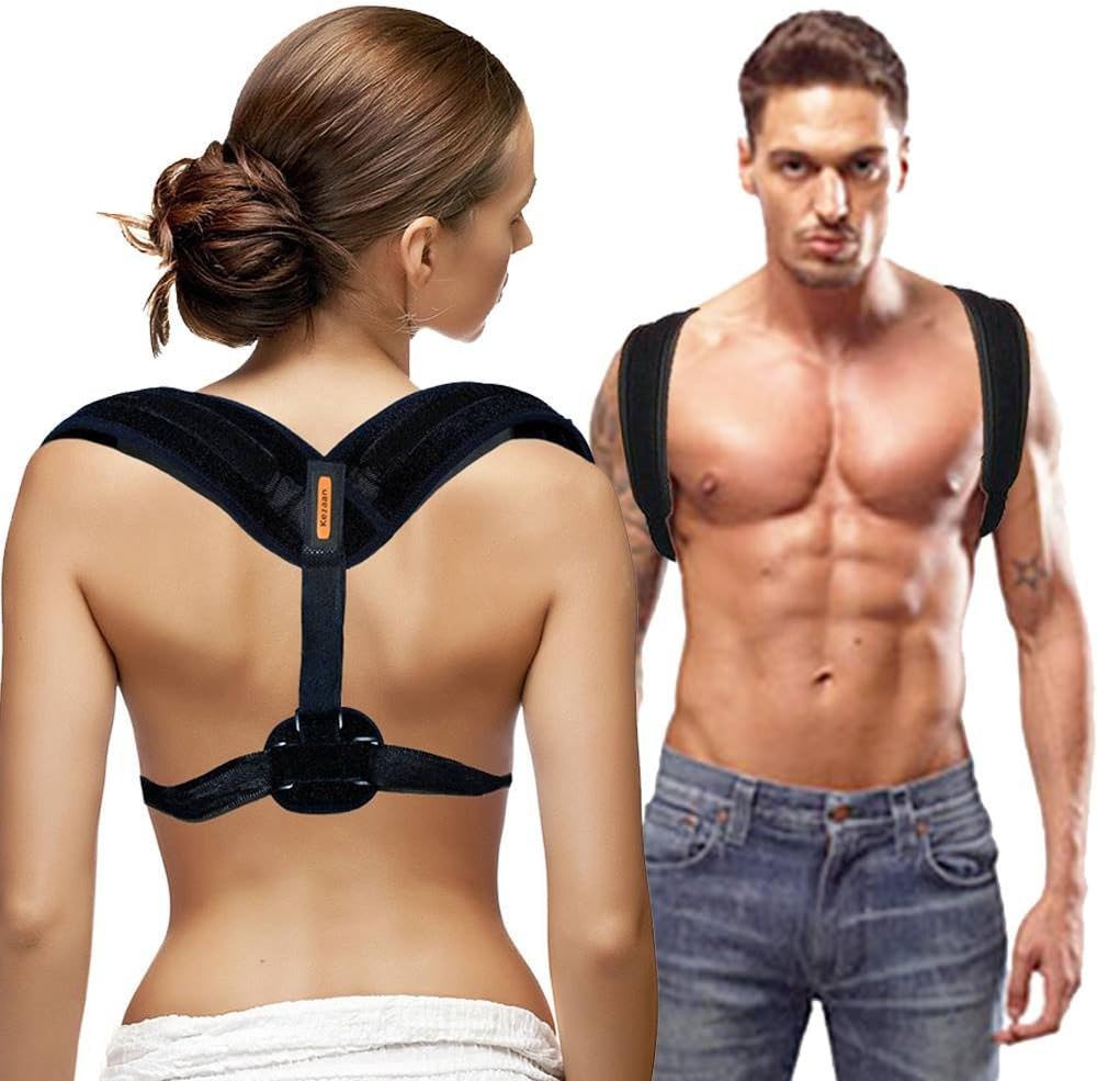 Premium Back Support Posture Corrector Brace Trainer for Men & Women, Providing Relief from Neck Pain, Back Pain, Shoulder Pain & Bad Posture