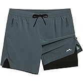 maamgic Men's Athletic Running Shorts with Liner Ultra Lightweight Workout Shorts 5"/ 7"