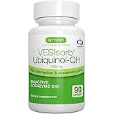 Igennus Advanced VESIsorb Ubiquinol 100mg 90 Softgels, 600% Bioavailability, Fast-Acting Water-Soluble Coenzyme Q10 Supplement for Energy & Heart, 3-Month Supply