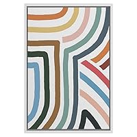 SIGNWIN Framed Canvas Wall Art Nordic Rainbow Canvas Prints Home Artwork Decoration for Living Room,Bedroom - 16