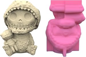 Halloween Skull Man Silicone Pot Mold Flowerpot Clay Cement Plaster Molds Home Garden Flower Pots Flower Pot Resin Molds Sili