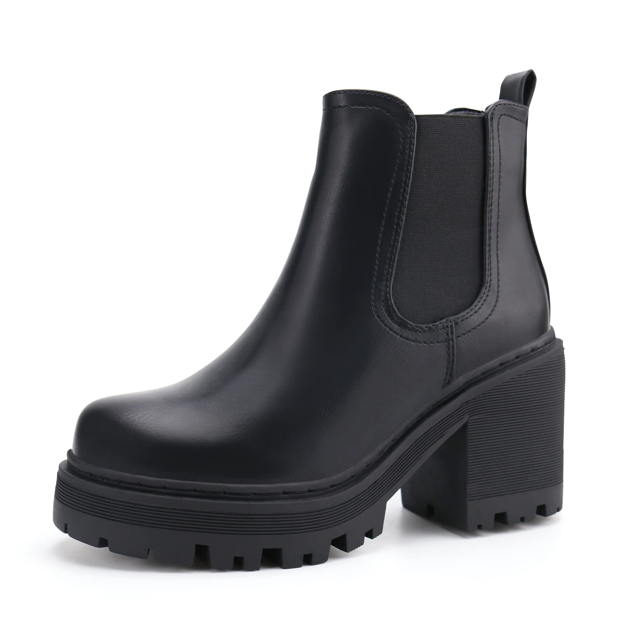 Photo 1 of firelli Women Fashion Chelsea Boots Platform Boots Classic Ankle Booties (5,Black)