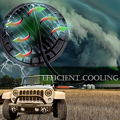 image for TURBOSII DOT Approved 7inch Round chrome Jeep Wrangler Projector Angel
