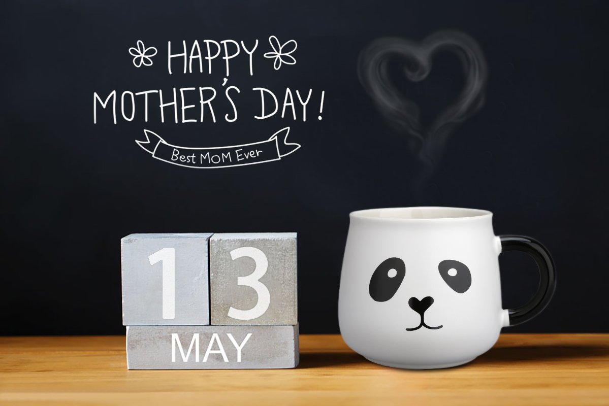 Lovely Cute 3D Panda Ceramic Coffee Mug Milk Tea Cup with Funny Lid and