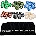 Outee 6 x 7 (42 Pieces) Polyhedral Dice Xmas Gift for Dungeons and Dragons DND RPG MTG D20 D12 D10(00-90 and 0-9) D8 D4 Table Games
