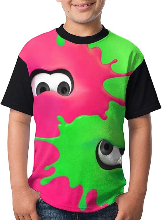 Amazon Co Jp 夏季 スプラトゥーン 子供服 Tシャツ キッズ 柔らかい 半袖 男の子 女の子 イベント 服 薄手 通気性 アニメ かわいい プリント Tシャツ 服 ファッション小物