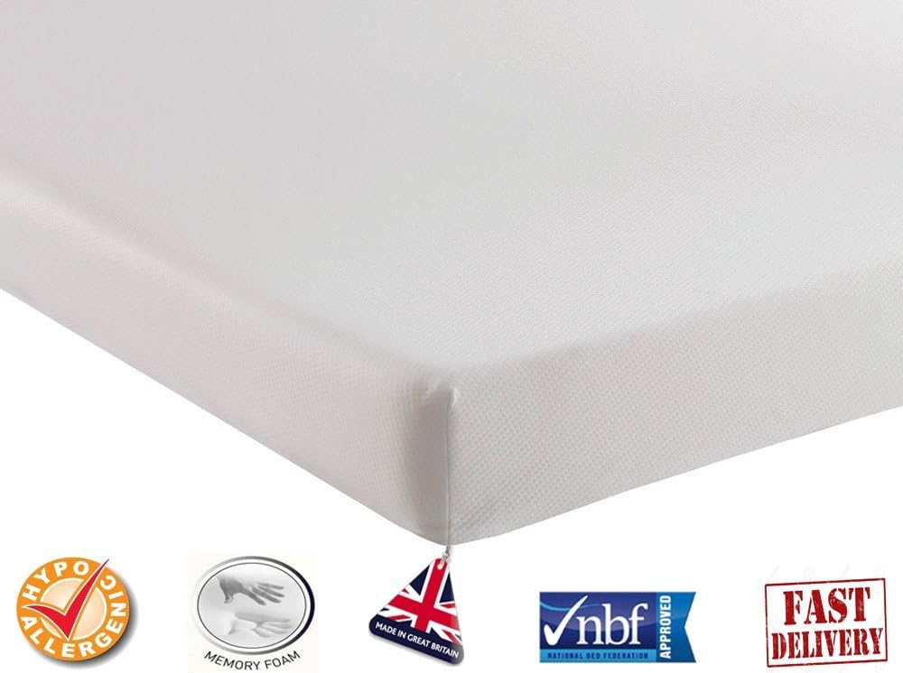 Sleep Factory Limited Memory Foam Orthopedic Mattress with Washable Zip-off Cover - Available in all UK Standard sizes - 6ft Super Kingsize
