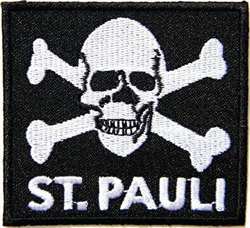 2.75" x 2.5" ST.PAULI Logo Biker Rider Patch Sew Iron on Embroidered