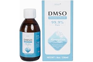 8oz DMSO Liquid 99.99% Pure, Undiluted & Low Odor Dimethyl Sulfoxide, Premium DMSO in a Amber Glass Bottle