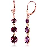 Galaxy Gold GG 14k Rose Gold Chandelier Earrings with Amethysts