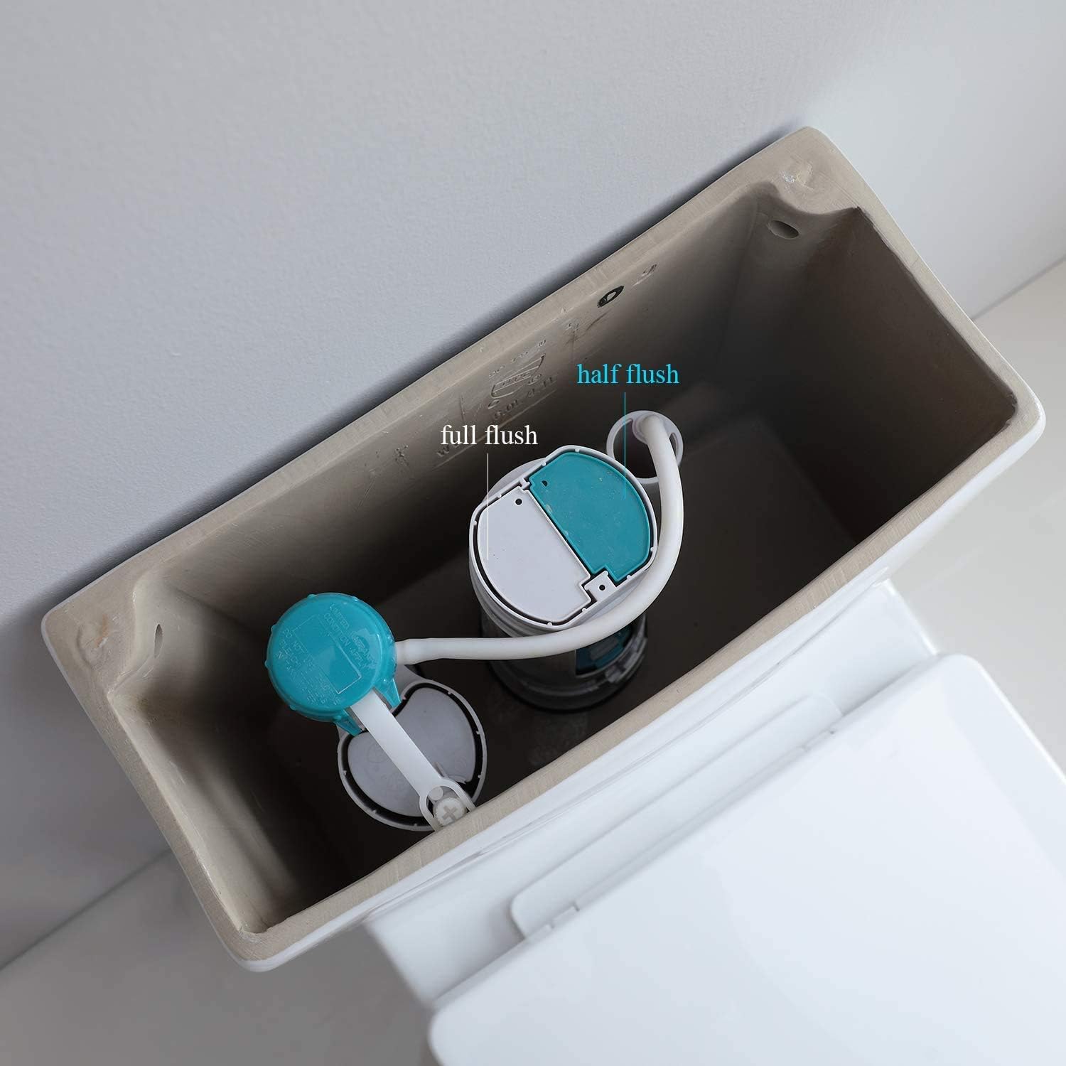 HOROW HWMT-8733/HT1000 Small 1-Piece Toilet Short Compact Bathroom Tiny Mini Commode Water Closet Dual Flush Concealed Trapway Seat Included - - 
