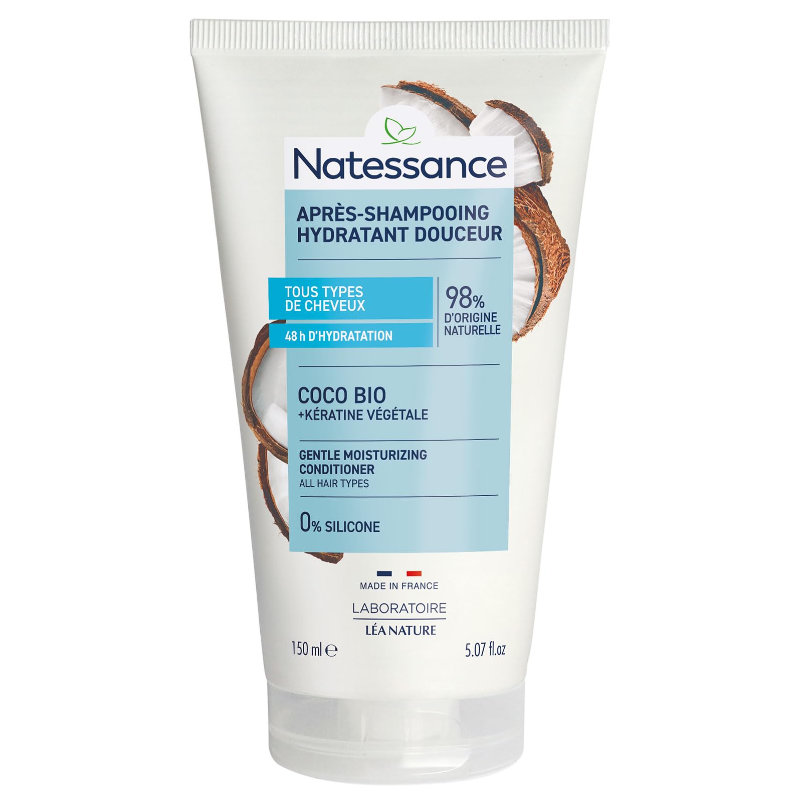 Natessance, NATURAL COCONUT OIL CONDITIONER, Coco, 150 millilitre