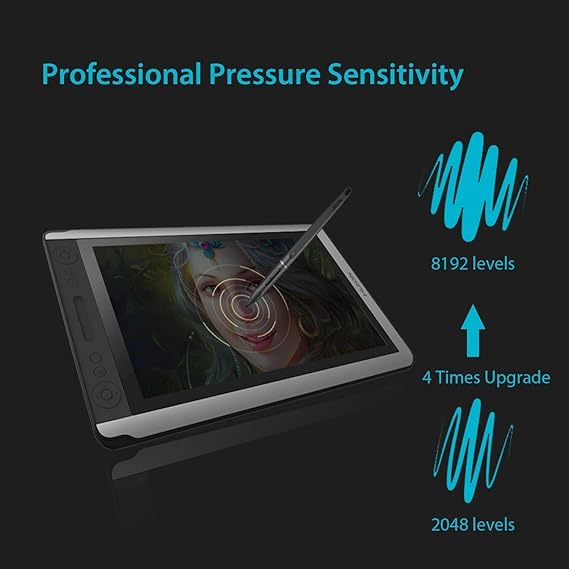 Amazon Com Huion Kamvas Gt 156hdv2 Drawing Monitor Pen Display With 8192 Pressue Sensitivity 15 6 Inch Computers Accessories