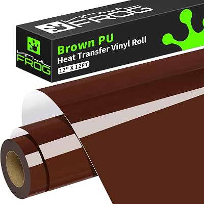 VINYL FROG 12x12ft Brown HTV Vinyl Roll for Iron On Designs