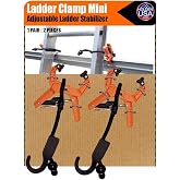Ladder Clamp Brand (Pair/2 Units), Adjustable Ladder Stabilizer Attachs to Gutters In Seconds, Heavy-Duty Clamps Fits All Ladder Sizes, Ladder Stability Safety Durable Gutter Clips Patented Holden USA