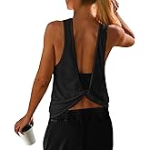UNIANKIYA Open Back Workout Tops for Women Athletic Backless Tank Tops Sleeveless Running T Shirts Yoga Going Out Gym Clothes