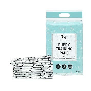 Heads Up For Tails Charcoal Puppy Training Pads (Pack of 10)