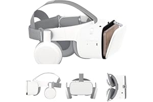 3D VR Glasses/Headset, Tsanglight Virtual Reality Headset 3D Movie Game Viewer w/Remote & Headphones for iPhone 14 13 12 Mini 11 Pro XS XR X 8 Plus for Samsung Galaxy S23 S22 S21 S20 S10 S9 S8