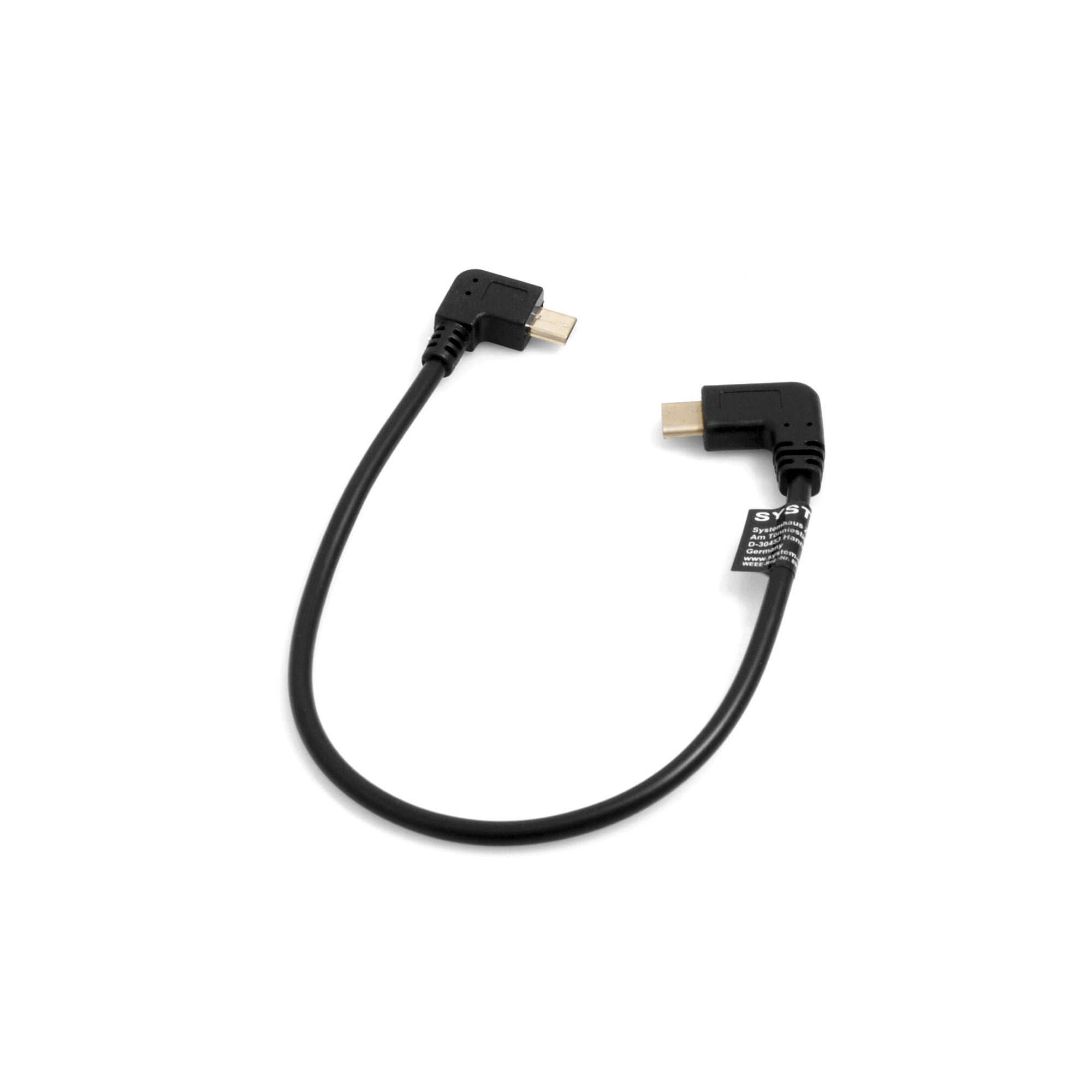 System-S OTG host USB 3.1 C cable angle to micro USB