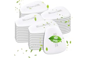 ROMTEST 40PCS 5N11 Respirator Filter Cotton, Replacement Particulate Filter Cotton for 6200, 6502, 7502, 6800, and FF402 Series Respirator Mask, Respirator Filter Against Dust, Paint, Spray