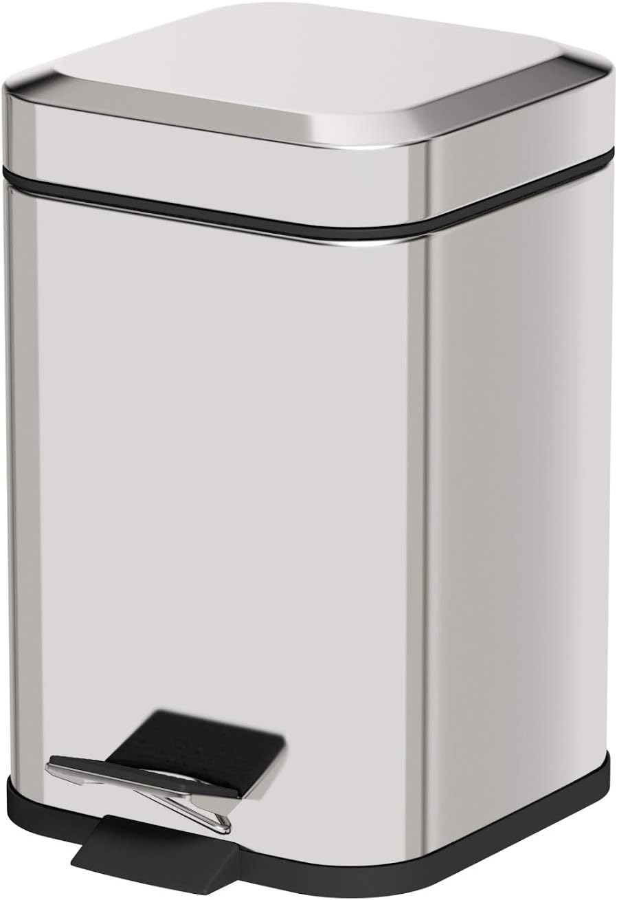 Architeckt 3 Litre Pedal Bin Bathroom Toilet WC Rubbish Waste Square